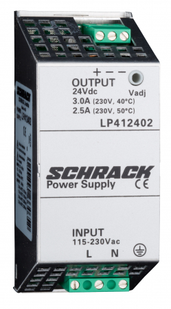 Echipamente Schrack - Sursa de alim. in comutatie 1f., 230VCA/24VCC, 2,5A la 50°C