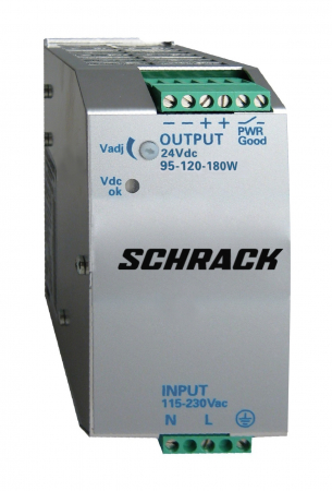 Echipamente Schrack - Sursa de alim. in comutatie 1f., 230VCA/24VCC, 4,5A la 50°C