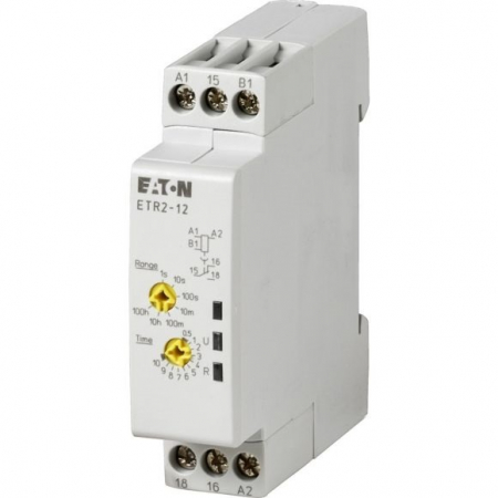 Relee - ETR2-12, Releu de timp, off-delayed, 0.05 s ÷ 100 h, SPDT, 250V AC / 3 A, Ualim: 24 ÷ 240V AC, 24 ÷ 48V DC