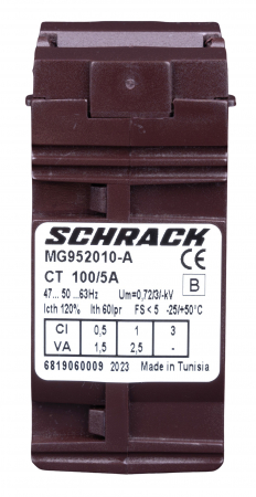 Echipamente Schrack - Transformator de curent 100/5A, D=21mm, clasa 0,5