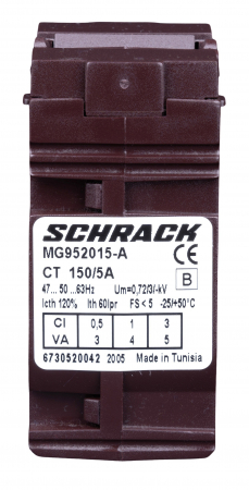 Echipamente Schrack - Transformator de curent 150/5A, D=21mm, clasa 0,5
