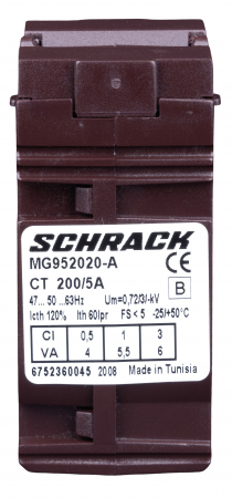 Echipamente Schrack - Transformator de curent 200/5A, D=21mm, clasa 0,5