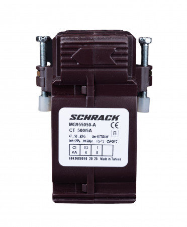 Echipamente Schrack - Transformator de curent 500/5A, 40x10, clasa 0,5