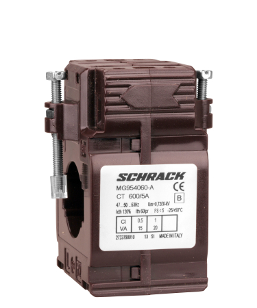 Echipamente Schrack - Transformator de curent 600/5A, 30x10, clasa 0,5