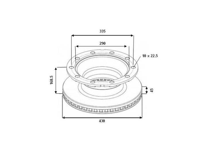 Disc frana ,WINNARD, D 430 ,10 gauri, [3]