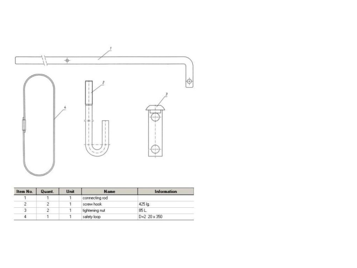 Kit fixare roata rezerva 280540 [3]