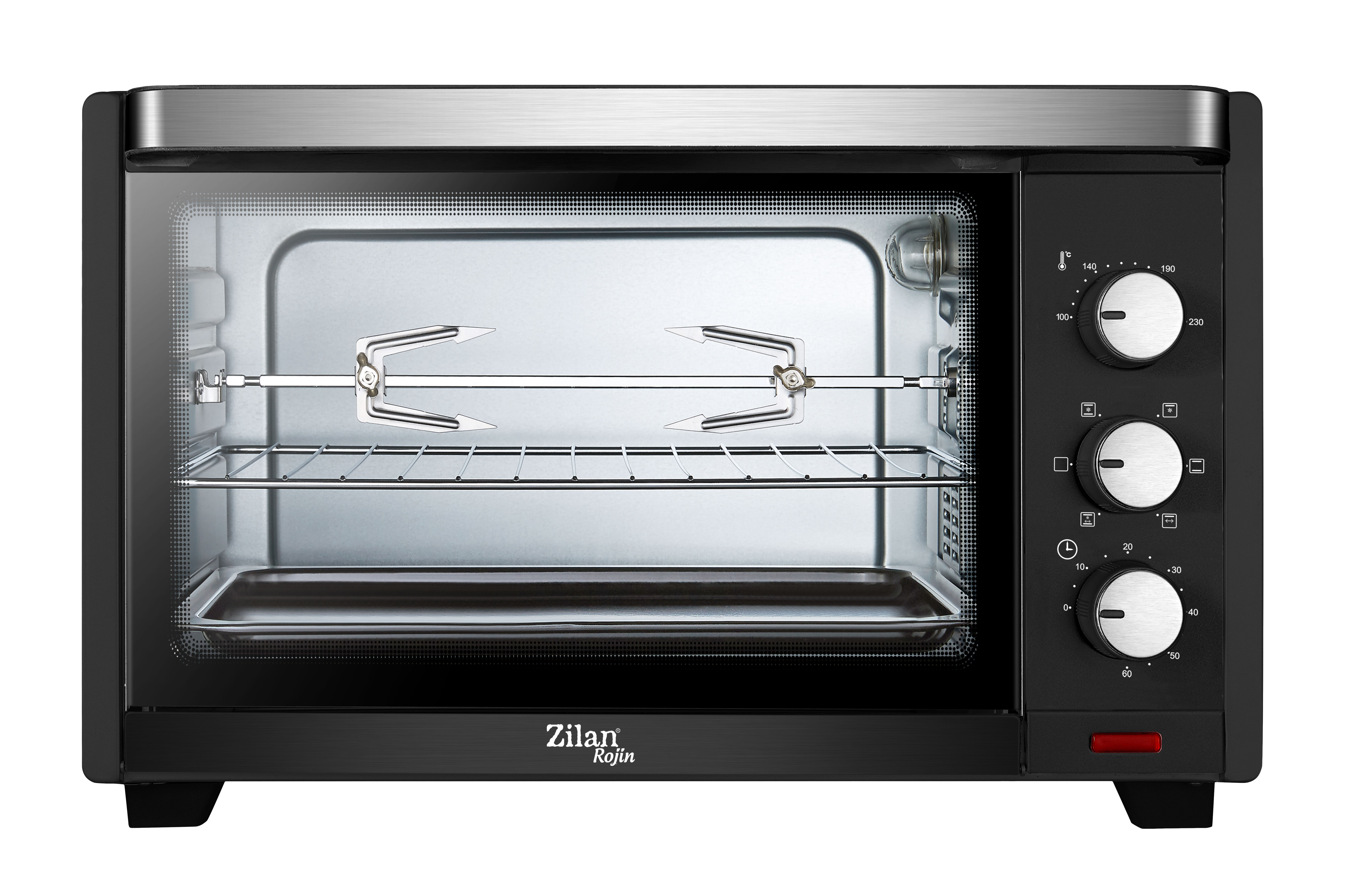 Cuptor electric Zilan ZLN1017 ROJIN, 1600 W, 35 Litri, Temperatura Reglabila, Convectie, Negru [2]