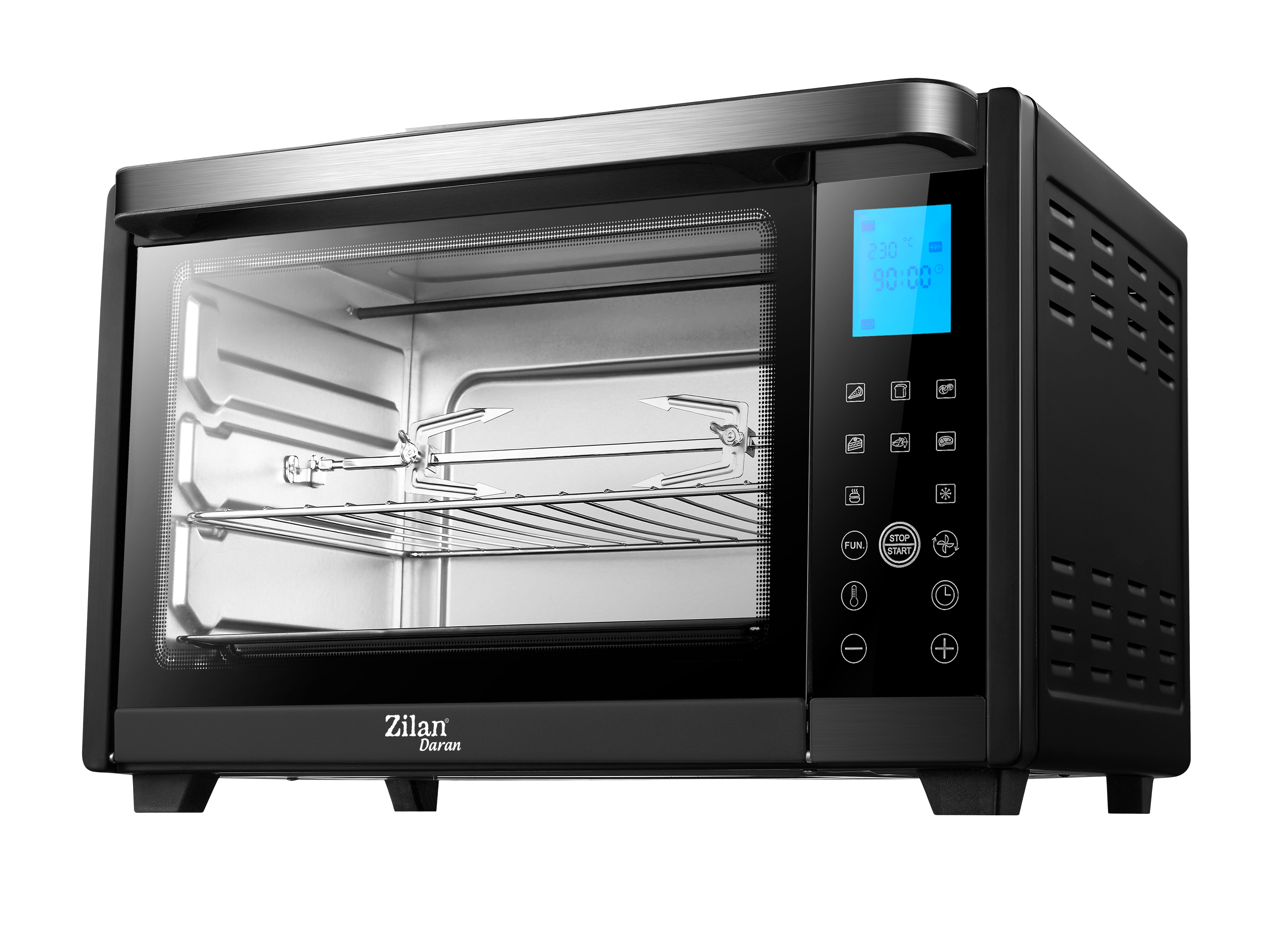 Cuptoare electrice - Cuptor electric Zilan ZLN1031 DARAN2, 1600 W, 28 Litri, Temperatura Reglabila, Digital, Negru