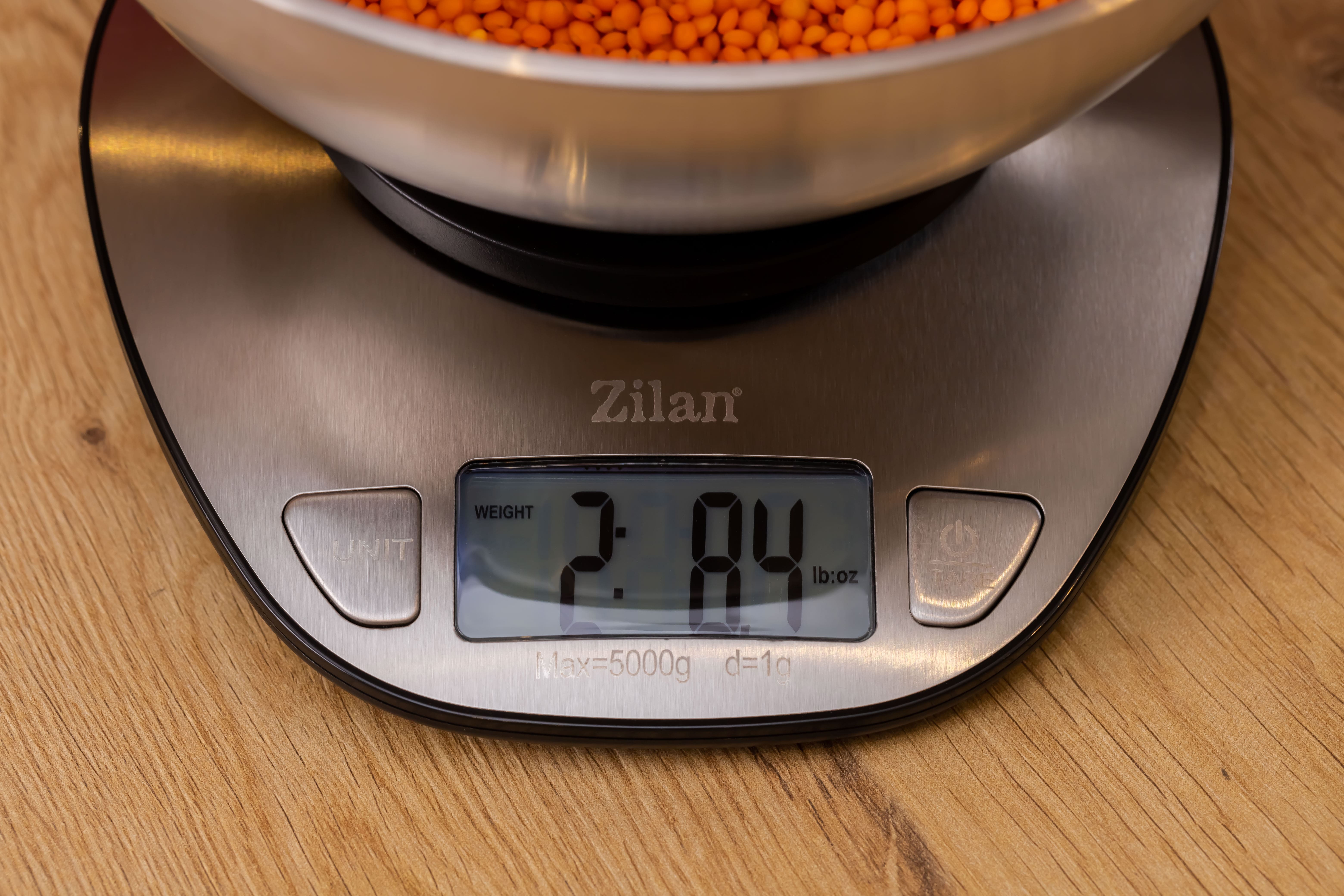 Cantar alimentar digital Zilan ZLN2960 Gri, ecran LED, indicator de baterie scazuta, inox [4]
