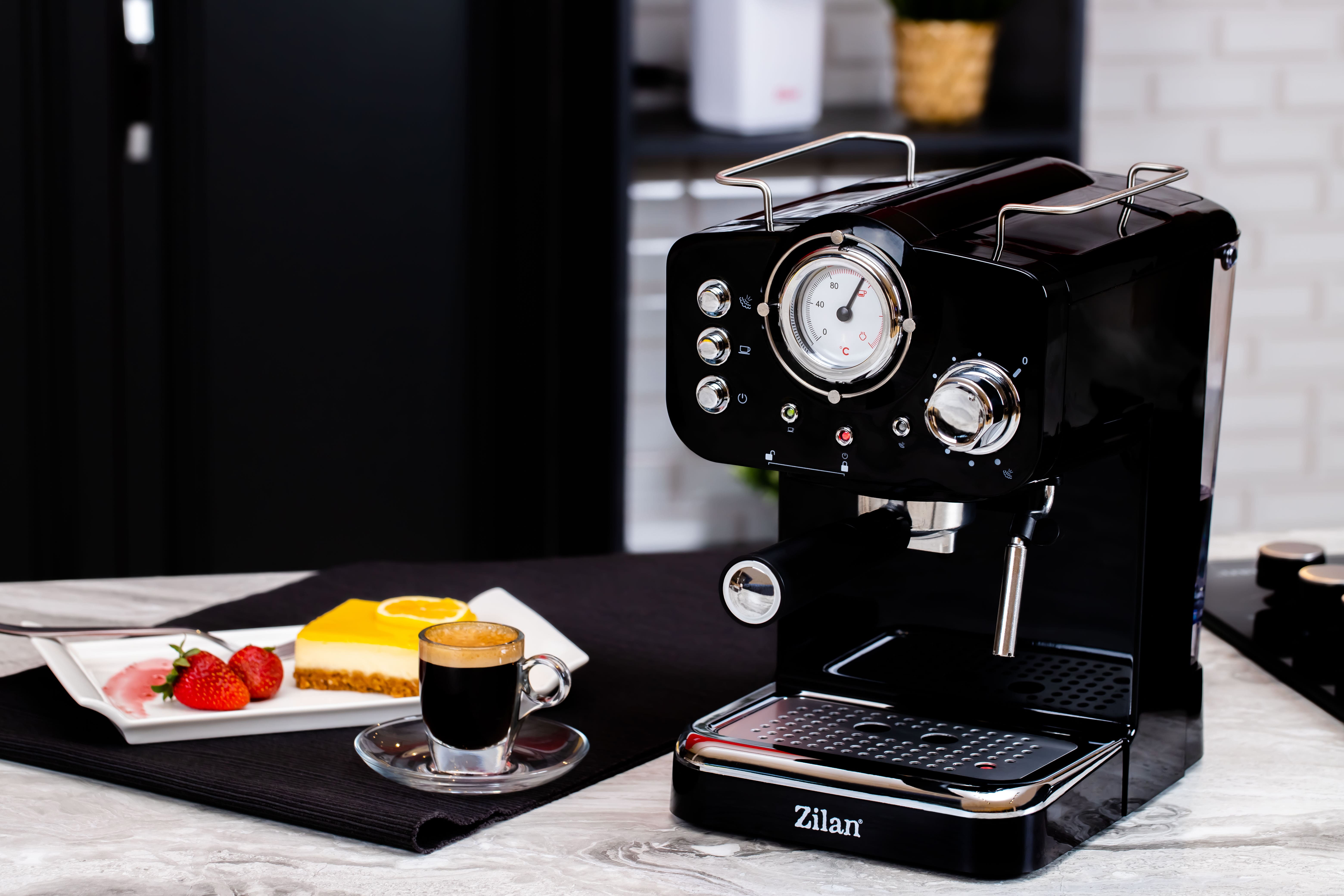 Espressor manual Zilan ZLN2991 Negru,15 Bar, 1.25 l, 1100W, Design Retro [6]