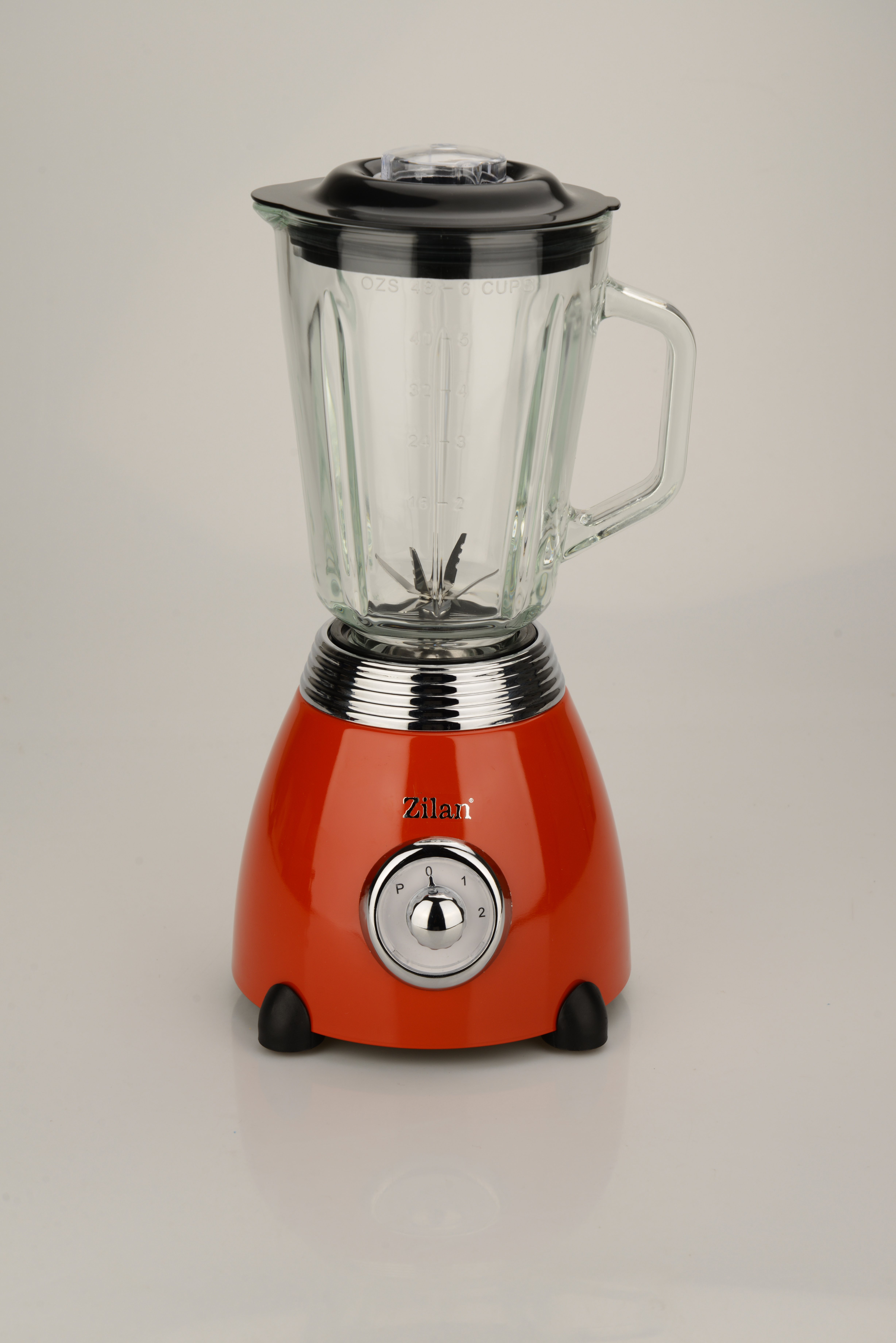 Blender RETRO Zilan ZLN7057 Rosu, capacitate 1.5 L, putere 500W, lame din otel [2]