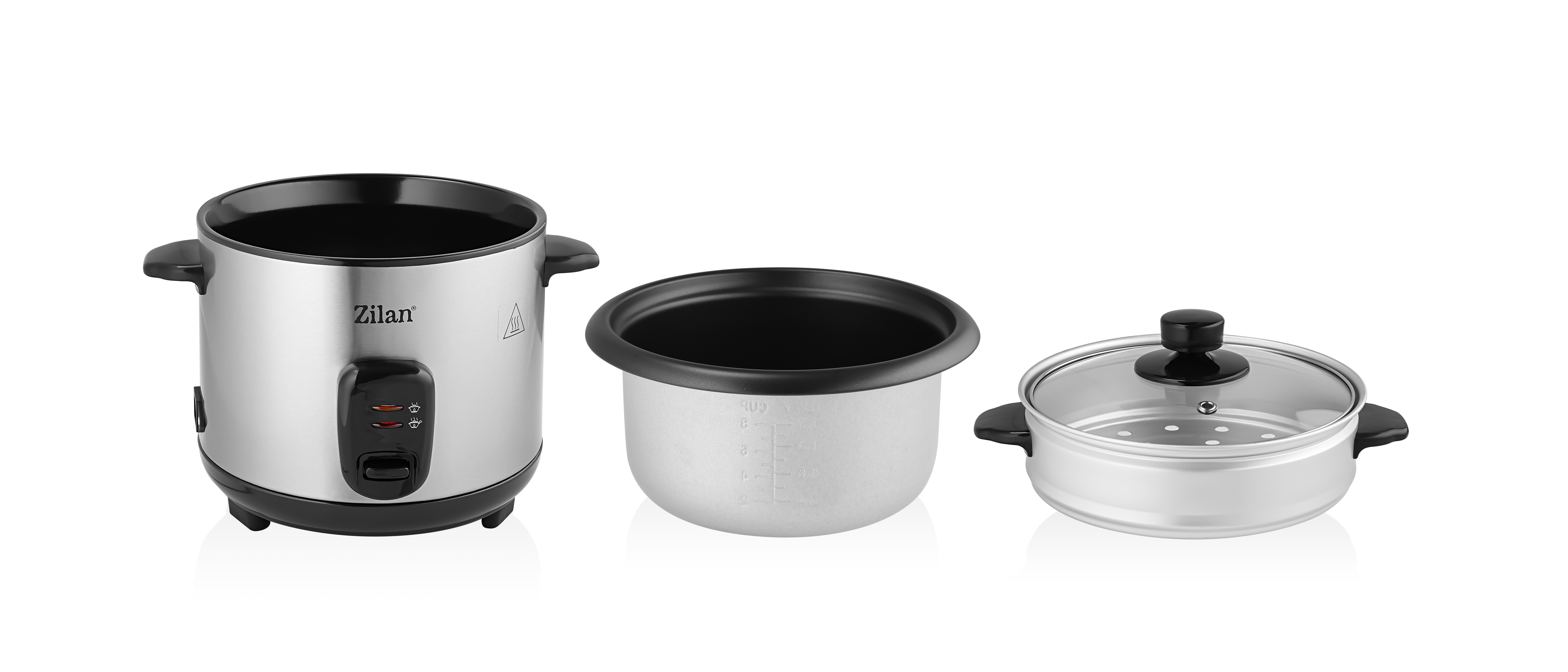 Aparat de gatit Zilan ZLN9570 2 in 1 pentru gatit orez si alimente la abur, capacitate 1.5L, 500W, sistem anti-alunecare [6]