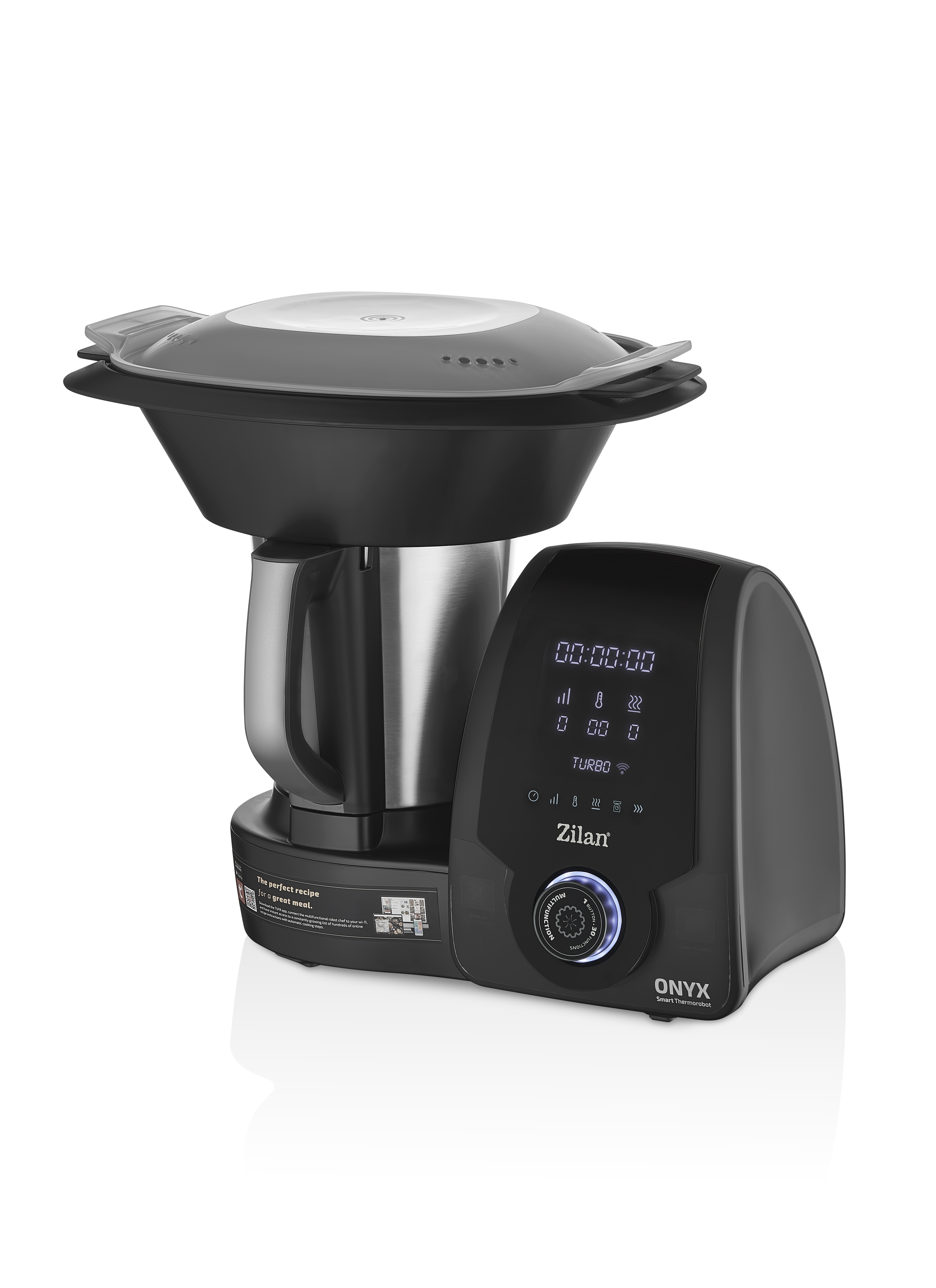 Robot de bucatarie Zilan ZLN9334 ONYX multifunctional Thermorobot, 1700W, Capacitate 3.3L, 30 de functii, Afisaj digital LED, aplicatie mobil [3]