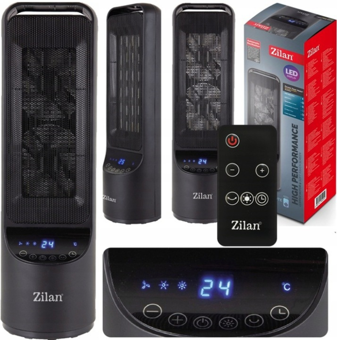 Aeroterma ceramica turn Zilan ZLN2052 Negru, 2000W, timer 8H, siguranta la rasturnare [5]