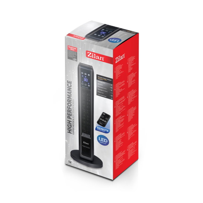 Aeroterma ceramica turn Zilan ZLN2076 Negru, 2200W, Ecran cu atingere, Timer 8H [4]