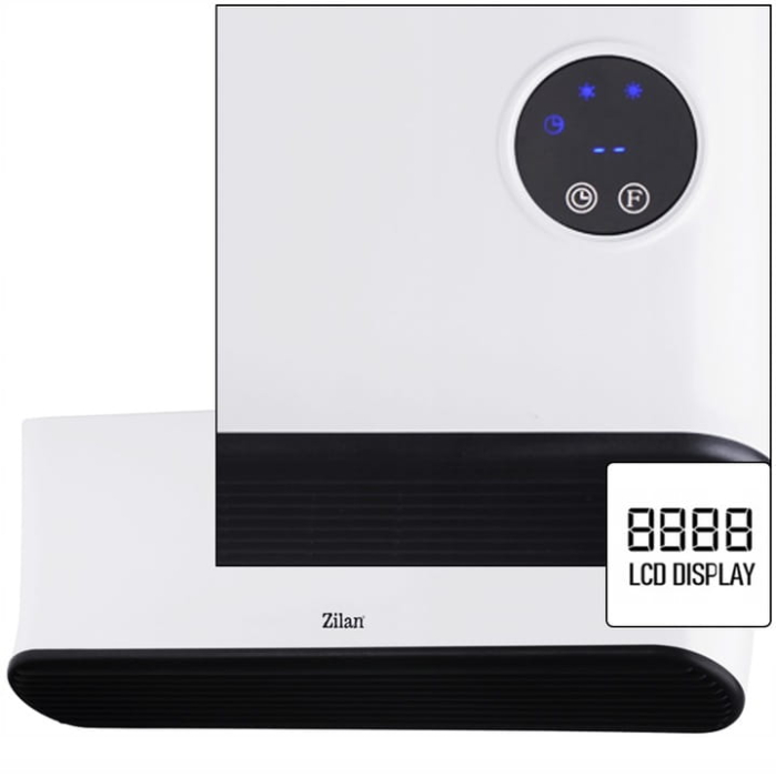 Aeroterma de perete Zilan ZLN5626 Alba, putere 2200W, ecran LED, detector de ferestre deschise [3]