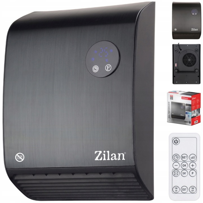Aeroterma de perete Zilan ZLN5633 Negru, 2000W, desplay LED, senzor de pierdere a caldurii [9]