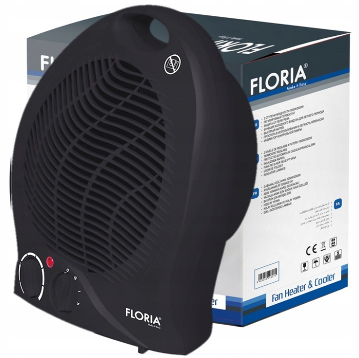 Aeroterma Floria ZLN6172,Negru Putere 2000W, 2 nivele de incalzire+rece, Protectie supraincalzire, Termostat reglabil, [4]