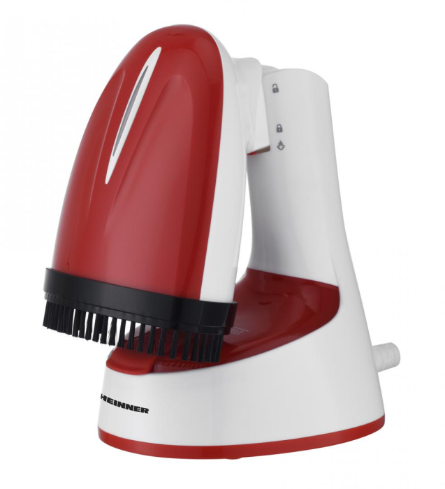 Aparat de calcat vertical Heinner Charon HGS-1400RD, 1240-1470W, talpa din inox, abur continuu cu buton blocare, rezervor apa fix, design pliabil pentru depozitare usoara, perie inclusa, debit abur 18 [2]