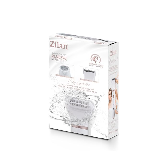 Aparat de epilat Zilan ZLN8740 Alb, 3 capete de epilare, 3 nivele de taiere, perie pentru curatare [13]
