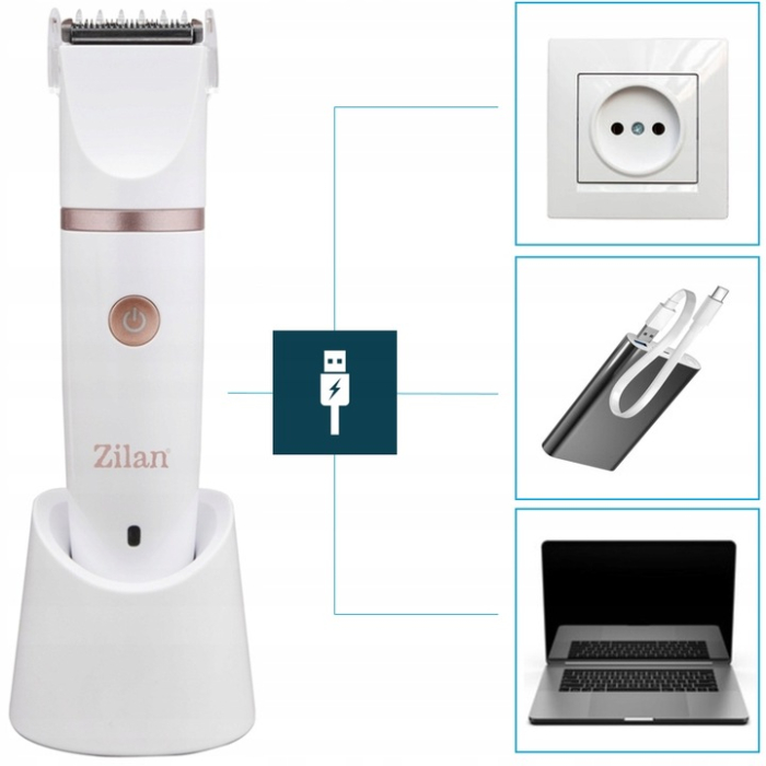 Aparat de epilat Zilan ZLN8740 Alb, 3 capete de epilare, 3 nivele de taiere, perie pentru curatare [11]