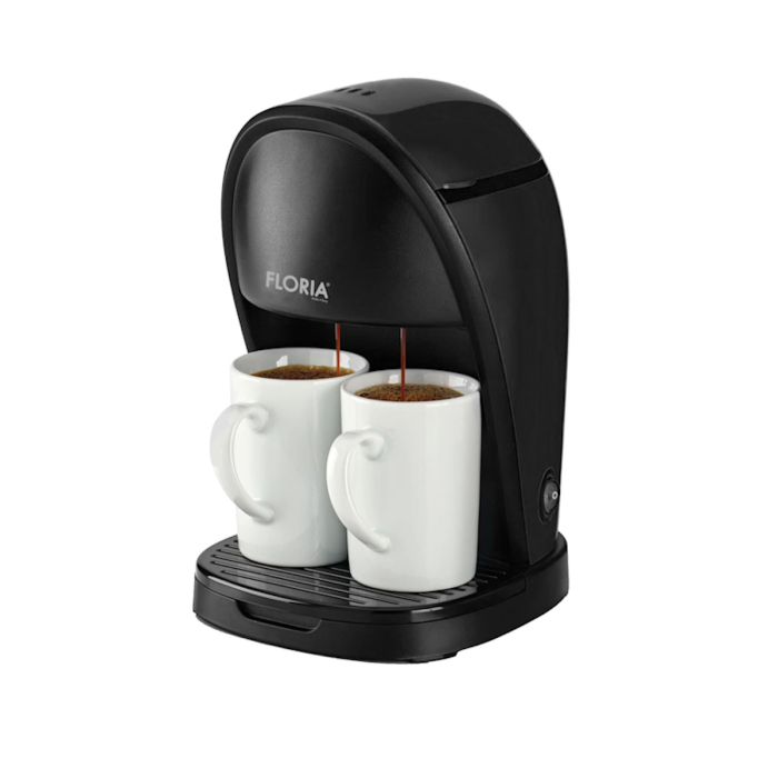 Aparat de facut cafea Floria ZLN9297, filtru de nailon, cupa pentru masurat, 2 cesti incluse, Negru [2]