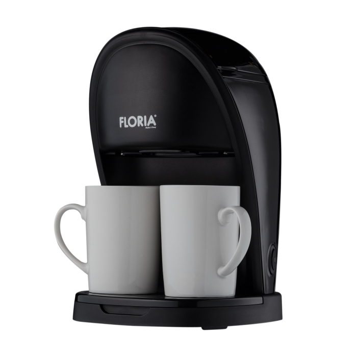 Aparat de facut cafea Floria ZLN9297, filtru de nailon, cupa pentru masurat, 2 cesti incluse, Negru [3]