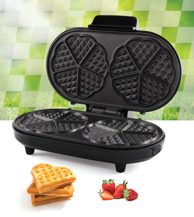 Aparat de facut gofre Heinner Copper Crown HWF-1000CR, 1000W, placi cu invelis antiaderent, Negru/aramiu [4]