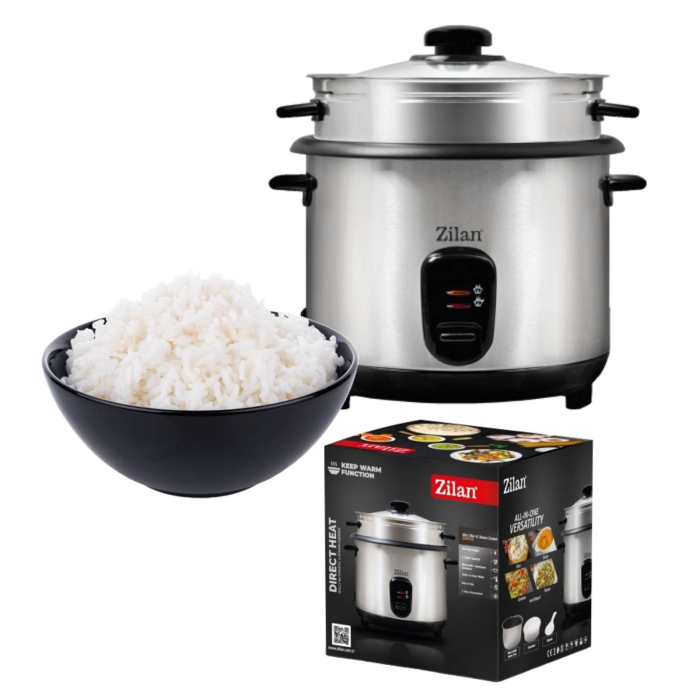 Aparat de gatit Zilan ZLN9570 2 in 1 pentru gatit orez si alimente la abur, capacitate 1.5L, 500W, sistem anti-alunecare [12]