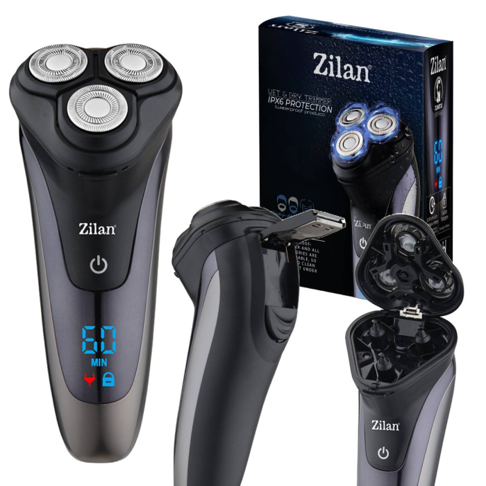 Aparat de ras Zilan ZLN8733 rezistent la apa IPX6,  afisare digitala, incarcare rapida [1]