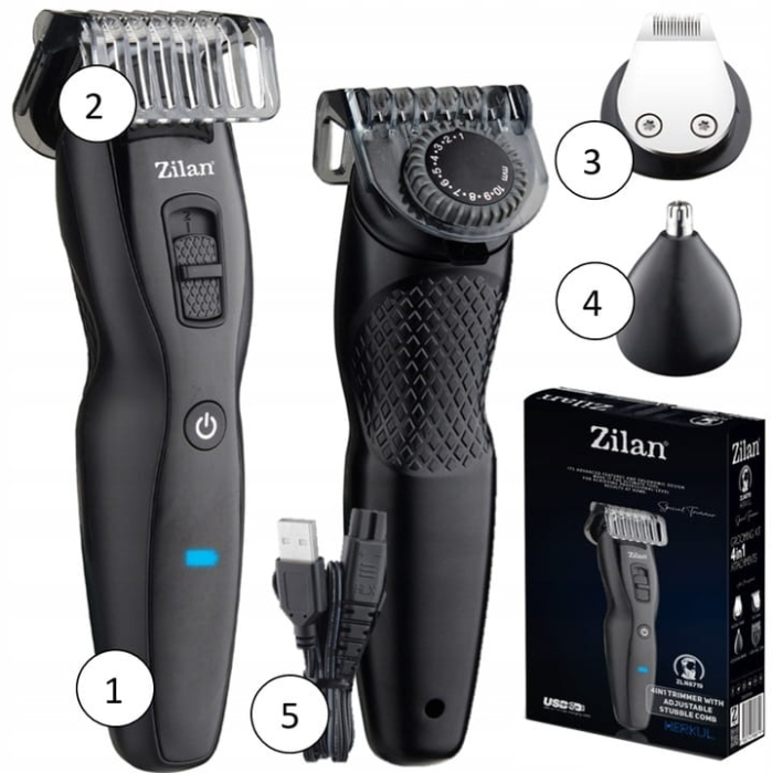 Aparat de tuns 4 in 1 Zilan ZLN8719, capat ajustabil int 1 si 10 mm, capat de nas si doua trimmere [11]