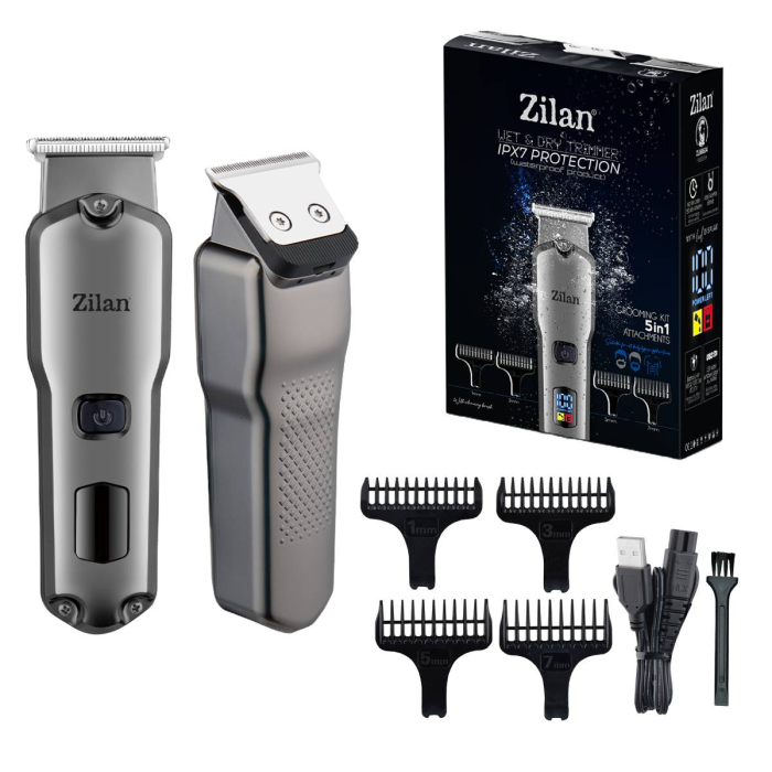 Aparat de tuns 5 in 1 Zilan ZLN8634, 5 dimensiuni de taiere, rezistent la apa IPX7 [1]