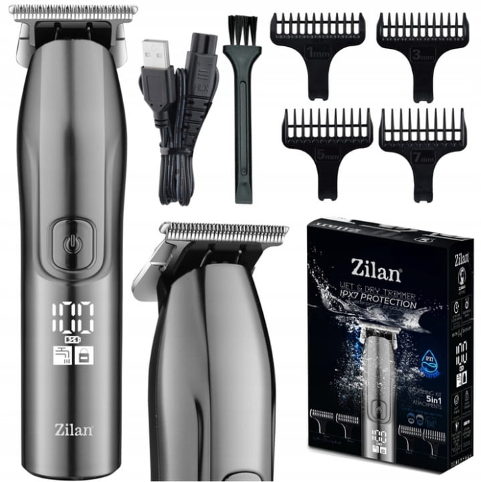 Aparat de tuns 5 in 1 Zilan ZLN8641 cu 5 dimensiuni de taiere, trimmer,rezistent la apa IPX7 [7]
