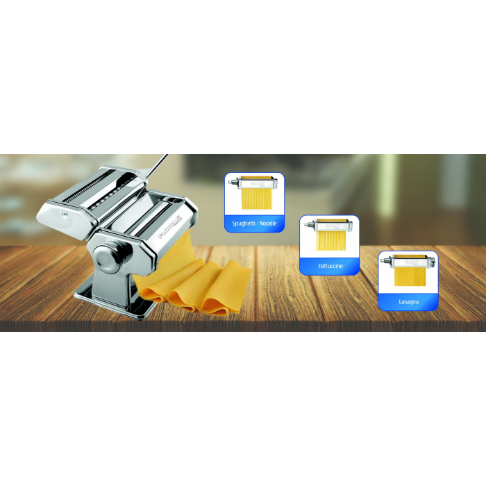 Aparat pentru paste Floria ZLN1129 ,9 posibilitati de reglare a grosimii, Otel inoxidabil, Accesoriu fixare de masa [11]