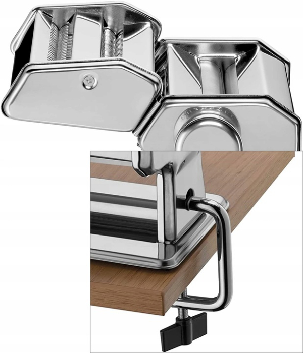 Aparat pentru paste Floria ZLN1129 ,9 posibilitati de reglare a grosimii, Otel inoxidabil, Accesoriu fixare de masa [12]