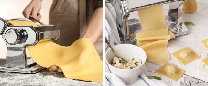 Aparat pentru paste Floria ZLN1129 ,9 posibilitati de reglare a grosimii, Otel inoxidabil, Accesoriu fixare de masa [5]