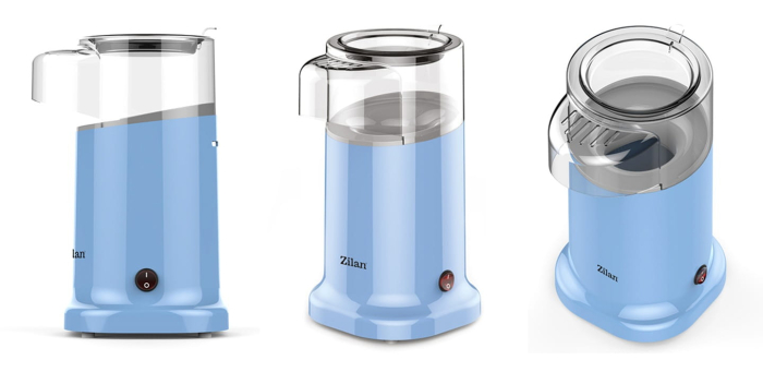 Aparat Pentru Popcorn Zilan ZLN3147, Putere 1200W, sistem cu jet de aer cald, Bleu [3]