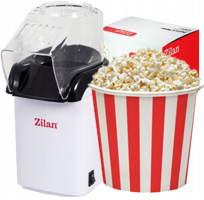 Aparat Pentru Popcorn Zilan ZLN8044,Alb Putere 1200W, sistem cu jet de aer cald, [3]
