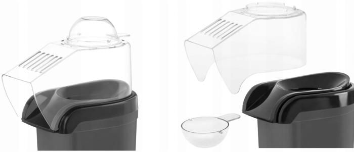 Aparat Pentru Popcorn Zilan ZLN8045,Negru Putere 1200W, sistem cu jet de aer cald, [5]