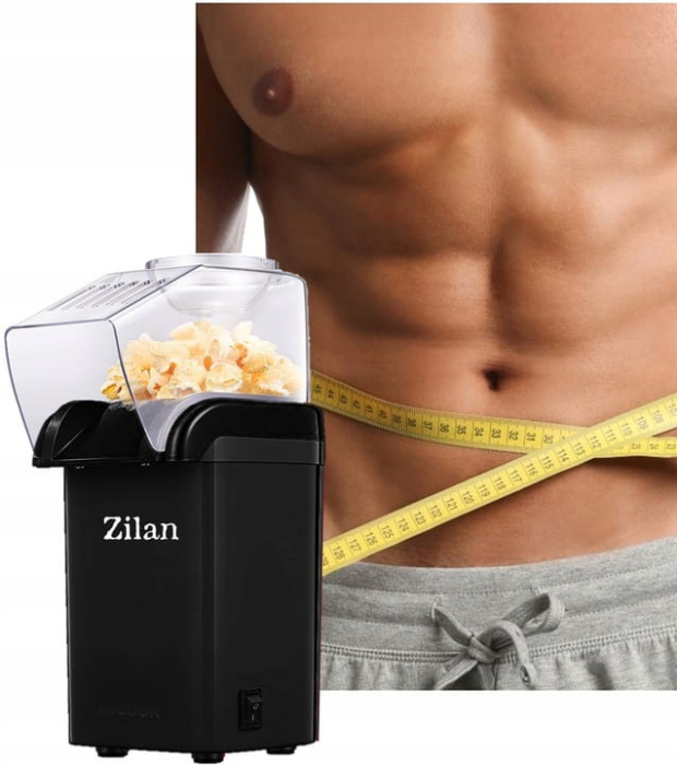 Aparat Pentru Popcorn Zilan ZLN8045,Negru Putere 1200W, sistem cu jet de aer cald, [6]
