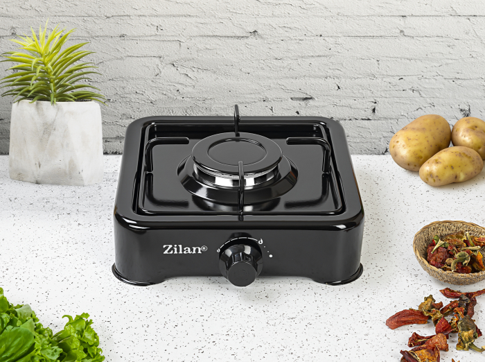 Aragaz 1 ochi ZILAN ZLN0018, Negru Alimentare GPL butelie, [5]