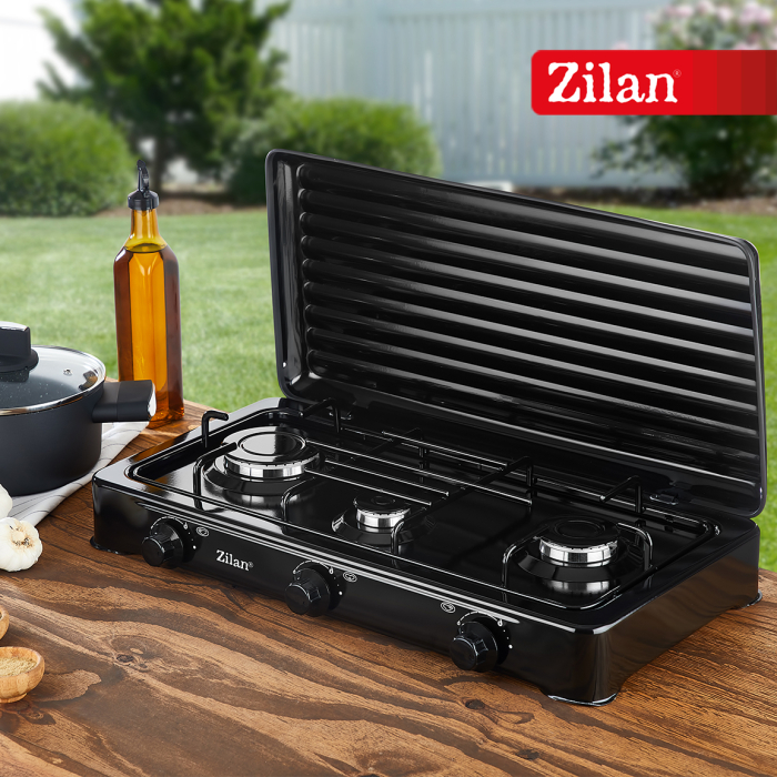 Aragaz cu 3 ochiuri ZILAN ZLN0032N,culoare negru utilizare numai GPL butelie, [7]