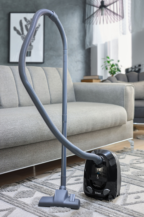 Aspirator cu sac ZILAN ZLN-8471,Negru Capacitate sac textil 2.0 l, Putere 1200W, Cordon electric retractabil 5 m [3]