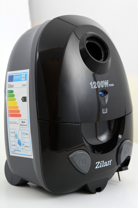 Aspirator cu sac ZILAN ZLN-8471,Negru Capacitate sac textil 2.0 l, Putere 1200W, Cordon electric retractabil 5 m [15]
