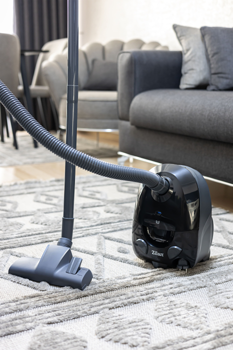 Aspirator cu sac ZILAN ZLN-8471,Negru Capacitate sac textil 2.0 l, Putere 1200W, Cordon electric retractabil 5 m [17]