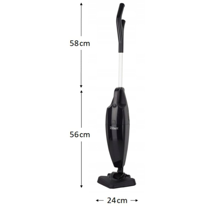 Aspirator vertical ZILAN ZLN1235N, Negru Putere 800W, Fara sac, Recipient praf 2L, [2]