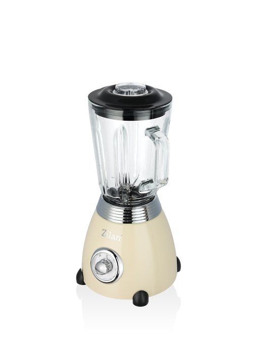 Blender Retro Zilan ZLN1207, putere 500W, capacitate 1.5L, 2 trepte de viteza, functie Pulse, vas din sticla, lame din otel inoxidabil [2]