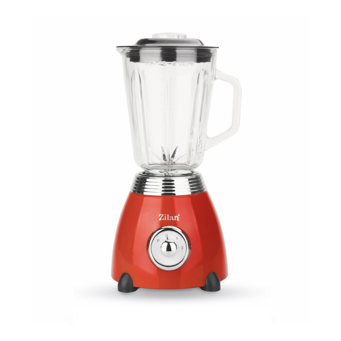 Blender RETRO Zilan ZLN7057 Rosu, capacitate 1.5 L, putere 500W, lame din otel [1]