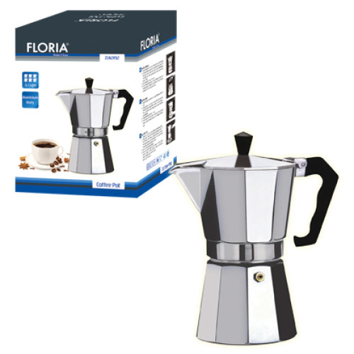 Cafetiera Espresso Floria ZLN2485, 3 cesti, 150 ml, Ø8 cm, aluminiu, Argintiu [2]