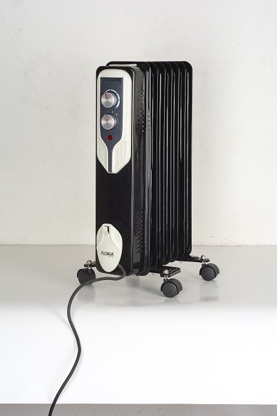 Calorifer electric Floria ZLN3642,Negru 1500 W, 7 elementi, 3 trepte de putere, Termostat reglabil, Protectie supra-incalzire, Indicator luminos,  [5]